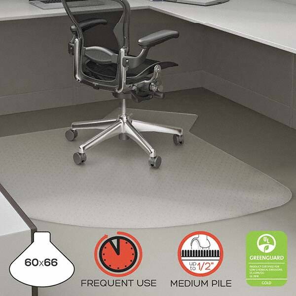 Chair Mats; Style: Straight Edge ; Shape: L-Shaped ; Width (Inch): 60 ; Length (Inch): 66 ; Lip Cutout Size: 20 x 12 (Inch)