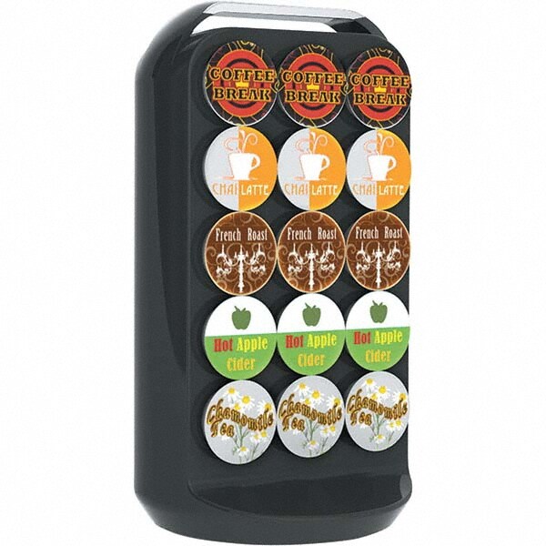 Condiments & Dispensers; Breakroom Accessory Type: Condiment Dispenser ; Breakroom Accessory Description: Coffee Pod Carousel, Fits 30 Pods ; Size: 6-7/8 x 6-7/8 x 12-5/8 (Inch); Color: Black