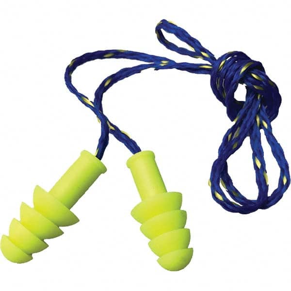 Earplug: 27dB, Thermoplastic Rubber, Four-Flange, No Roll, Corded