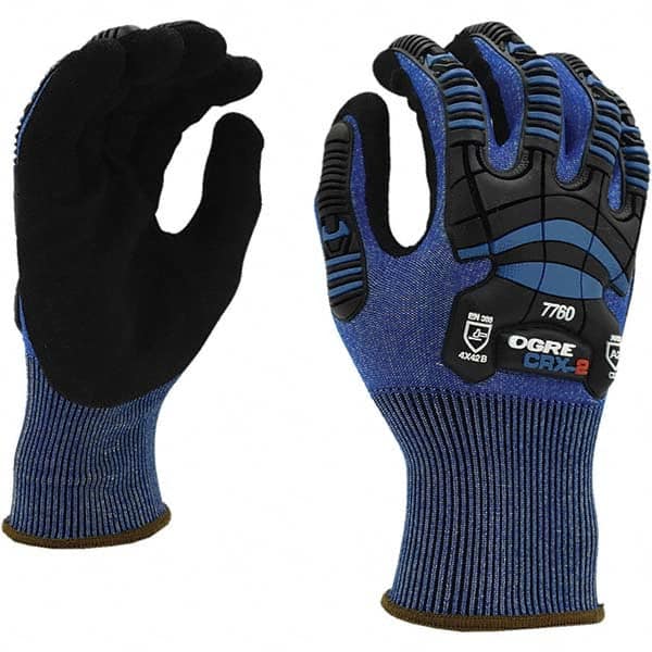 Cordova 7760XXL Cut, Puncture & Abrasive-Resistant Gloves: Size 2XL, ANSI Cut A2, ANSI Puncture 3, Nitrile, HPPE 