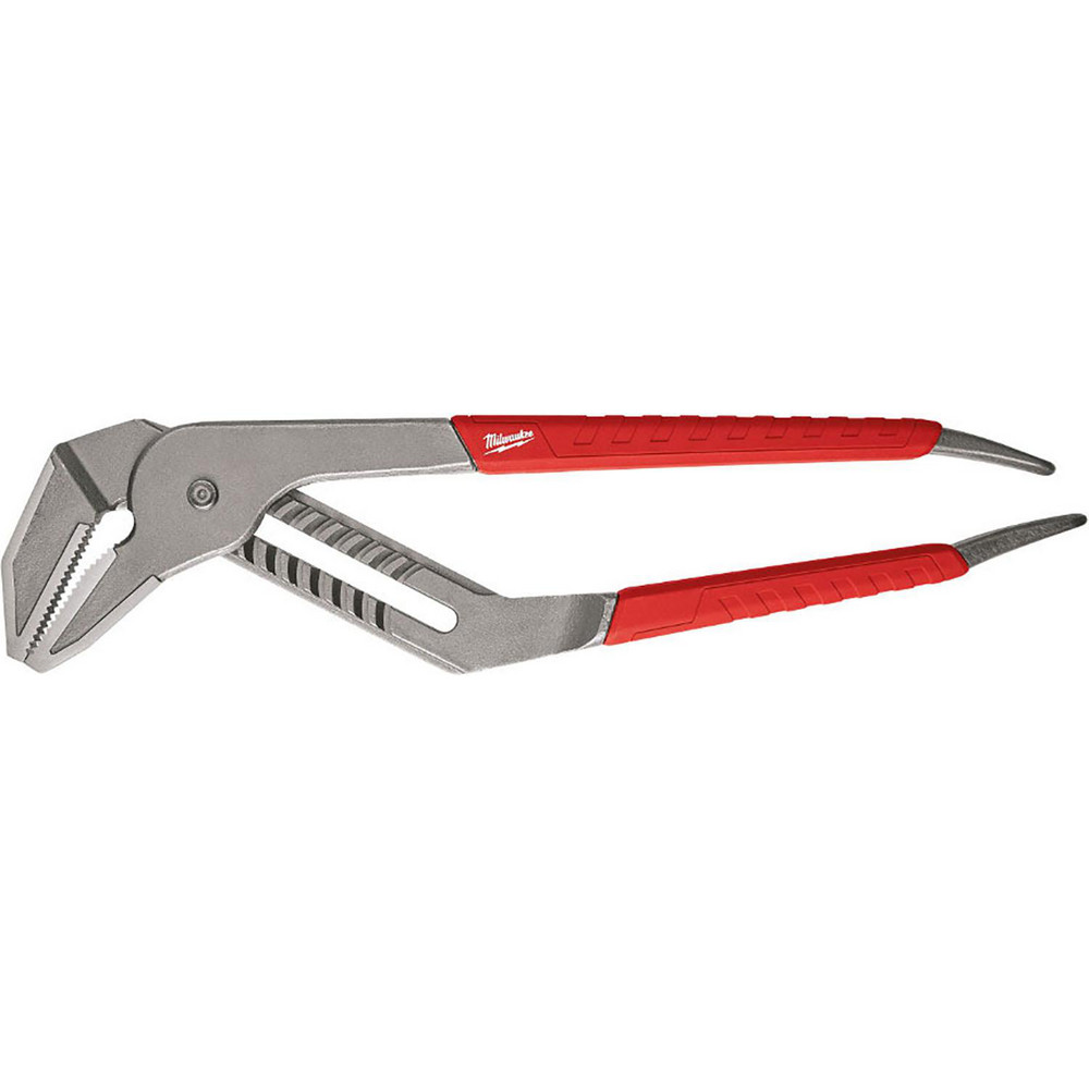Tongue & Groove Plier: 5-1/2" Cutting Capacity - Angle Head, 12 Position, Comfort Grip Handle