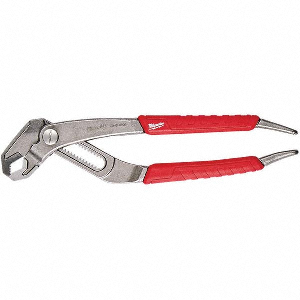 Tongue & Groove Plier: 1-1/4" Cutting Capacity - Angle Head, 16 Position, Comfort Grip Handle