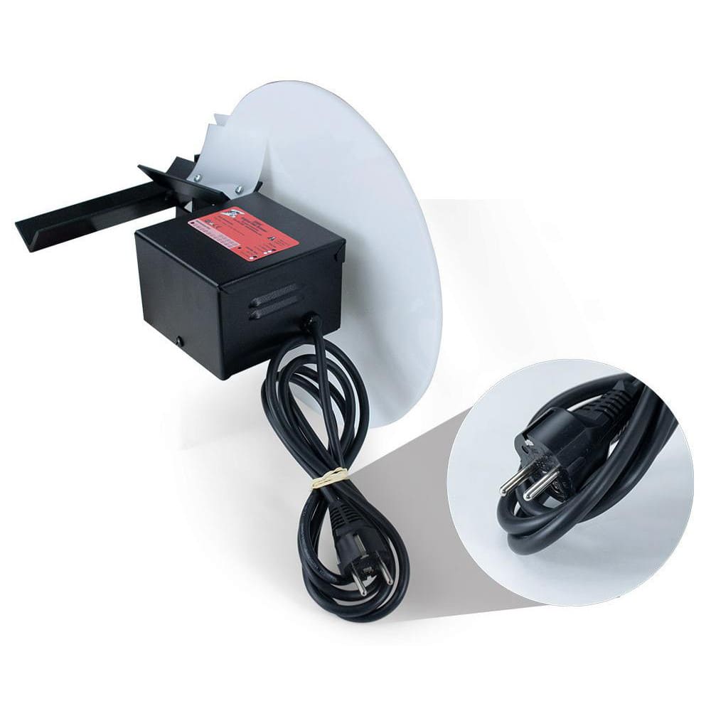 Disk Oil Skimmer: 5.00 GPH, 4-1/2" Reach, with 220V 1 Phase Type C Plug