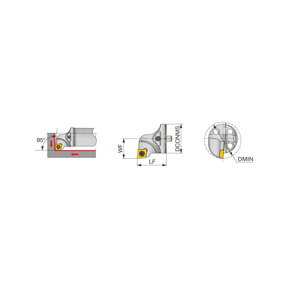 Tungaloy - Replaceable Boring Bar Heads; Compatible Insert Style: CCMT ...