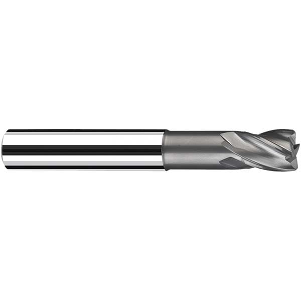 Corner Radius End Mill: 3 mm Dia, 9.00 mm LOC, 30 deg Helix, TiAlN & AlCrN Coated, X-AL, Corner Radius End,   Series X7100