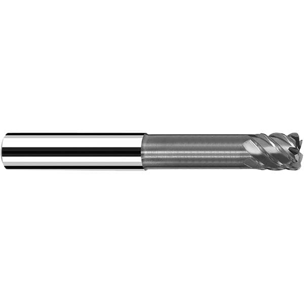 Corner Radius End Mill: 12 mm Dia, 13.00 mm LOC, 55 deg Helix, TiAlN & AlCrN Coated, X-AL, Corner Radius End,   Series X7204