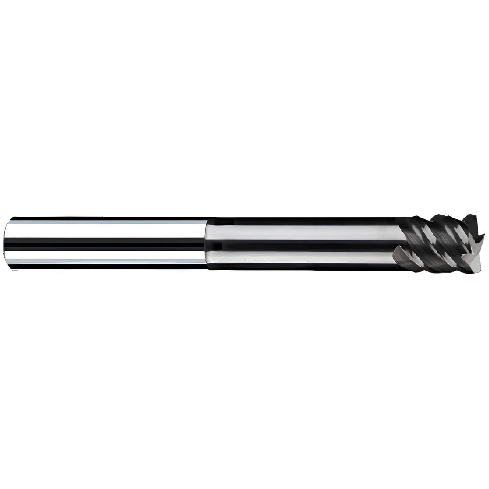 Corner Radius End Mill: 1/2" Dia, 1/2" LOC, 55 deg Helix, TiAlN & AlCrN Coated, Corner Radius End, Centercutting Series XSpeed