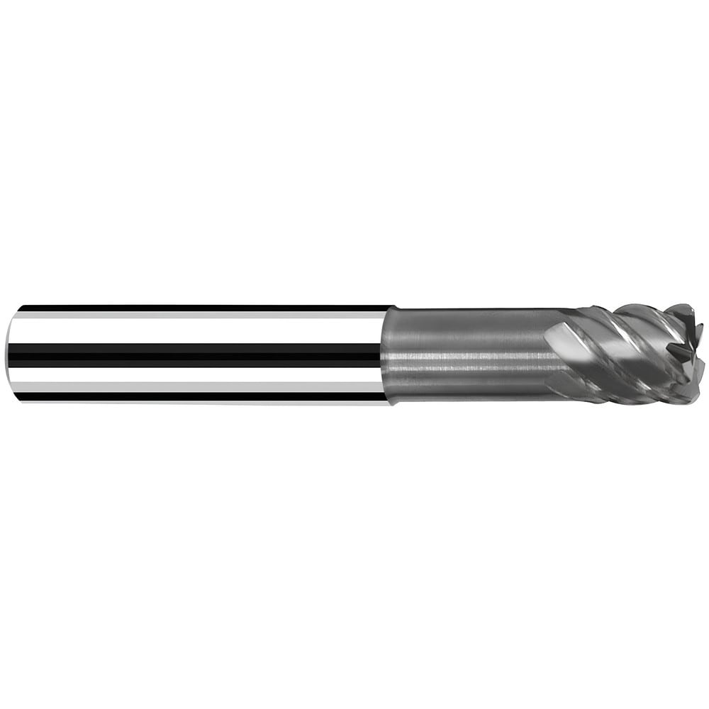 Corner Radius End Mill: 5 mm Dia, 6.00 mm LOC, 55 deg Helix, TiAlN & AlCrN Coated, Corner Radius End, Centercutting Series XSpeed