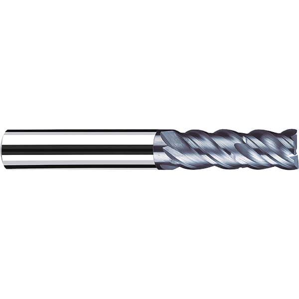 Fraisa P95936530 Square End Mill: 1/2" Dia, 4 Flutes, 1-1/4" LOC, Solid Carbide, 45 ° Helix 