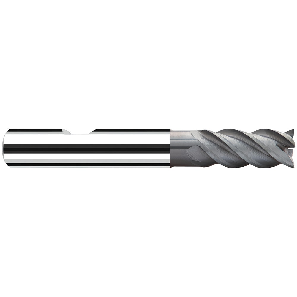 Corner Radius End Mill: 1/2" Dia, 1" LOC, 45 deg Helix, TiAlCrN Coated, Corner Radius End, Centercutting Series NB-NVS