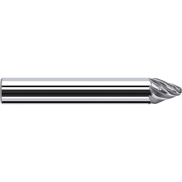 Tapered End Mill: 8 Flutes, Solid Carbide, Tapered End