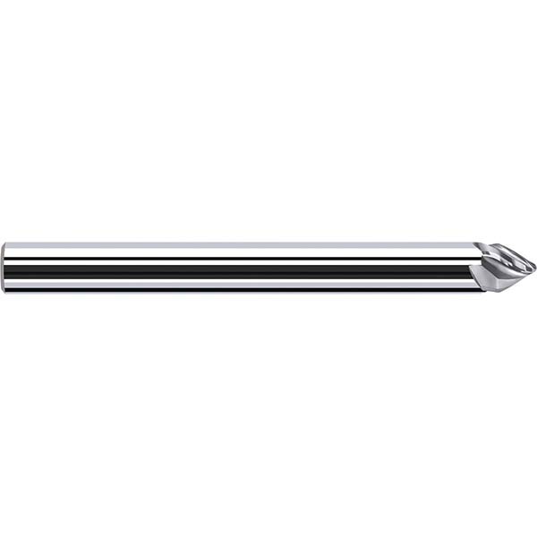 Tapered End Mill: 4 Flutes, Solid Carbide, Tapered End