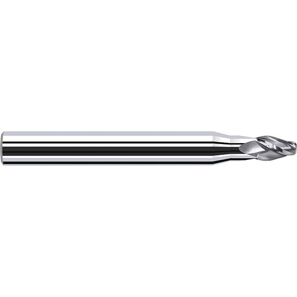 Tapered End Mill: 4 Flutes, Solid Carbide, Tapered End