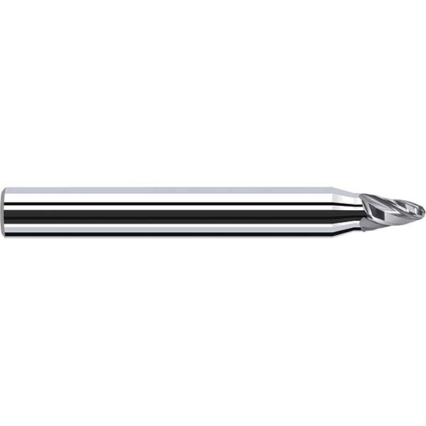 Tapered End Mill: 4 Flutes, Solid Carbide, Tapered End