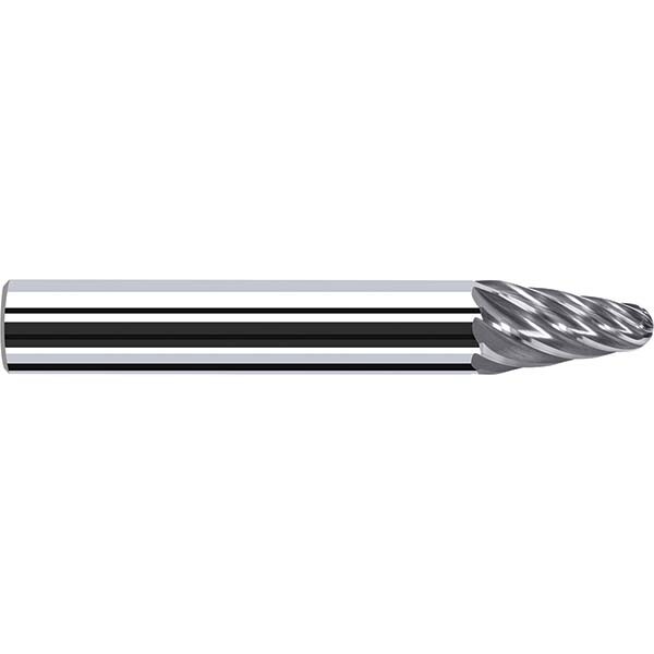 Tapered End Mill: 8 Flutes, Solid Carbide, Tapered End