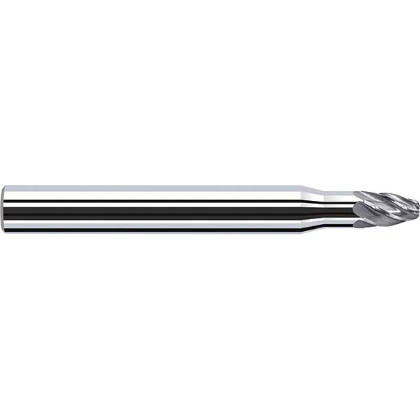 Tapered End Mill: 6 Flutes, Solid Carbide, Tapered End