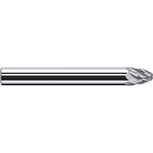 Tapered End Mill: 6 Flutes, Solid Carbide, Tapered End
