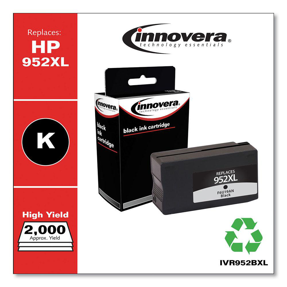 Office Machine Supplies: Inkjet Printer, Black - Use with Innovera Remanufactured Ink Cartridge Replacement for HP OfficeJet Pro 7740, 8200, 8700, 8710, 8720, 8730, 8740