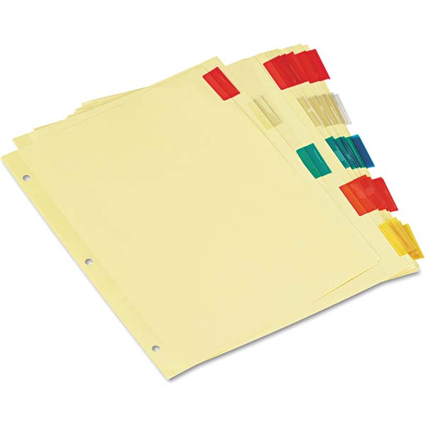 UNIVERSAL Tabs, Indexes & Dividers; Divider Type Customizable; Color