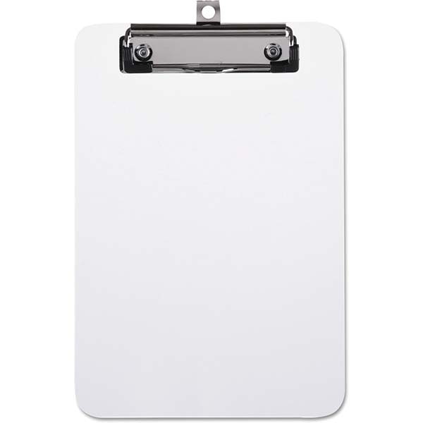 Clip Boards; Color: Clear ; Length (Decimal Inch): 9.0200 ; Width (Decimal Inch): 6.0200 ; Height (Inch): 0.12
