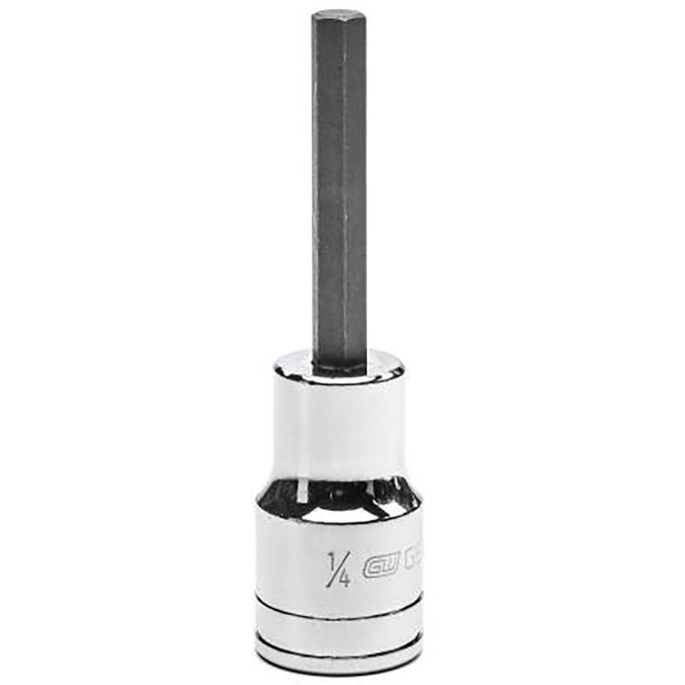 Hand Hex Bit Socket: 1/2" Drive, 1/4" Hex