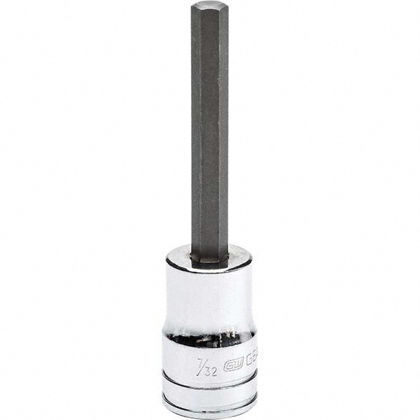 Hand Hex Bit Socket: 3/8" Drive, 7/32" Hex