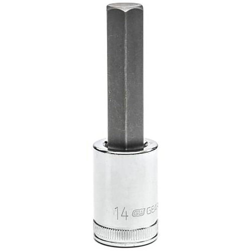 Hand Hex Bit Socket: 1/2" Drive, 14 mm Hex