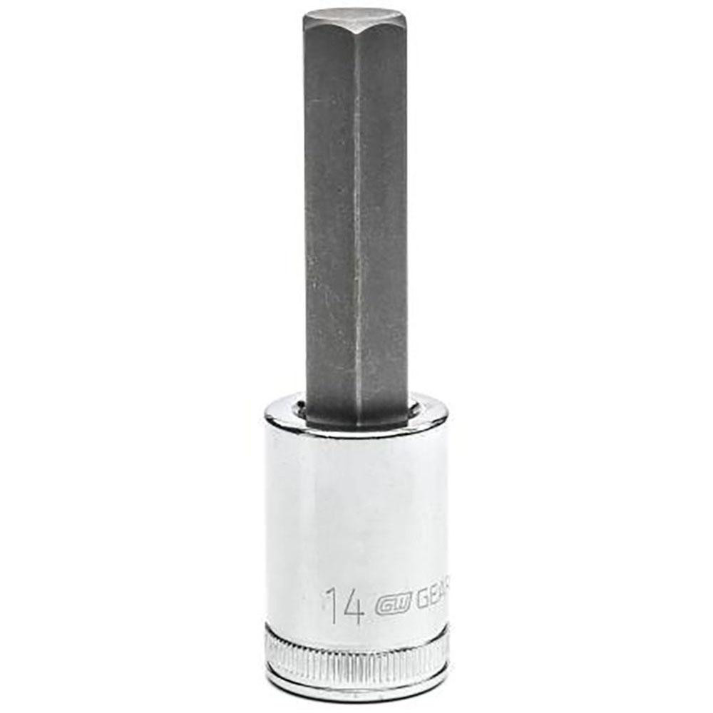 Hand Hex Bit Socket: 1/2" Drive, 14.00 mm Hex