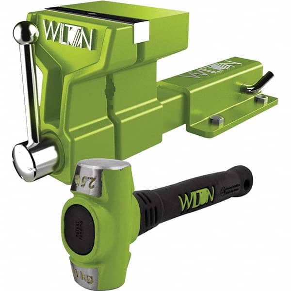 Wilton 10025BH Bench & Pipe Combination Vise: 5" Jaw Width, 6" Jaw Opening, 4-1/2" Throat Depth 
