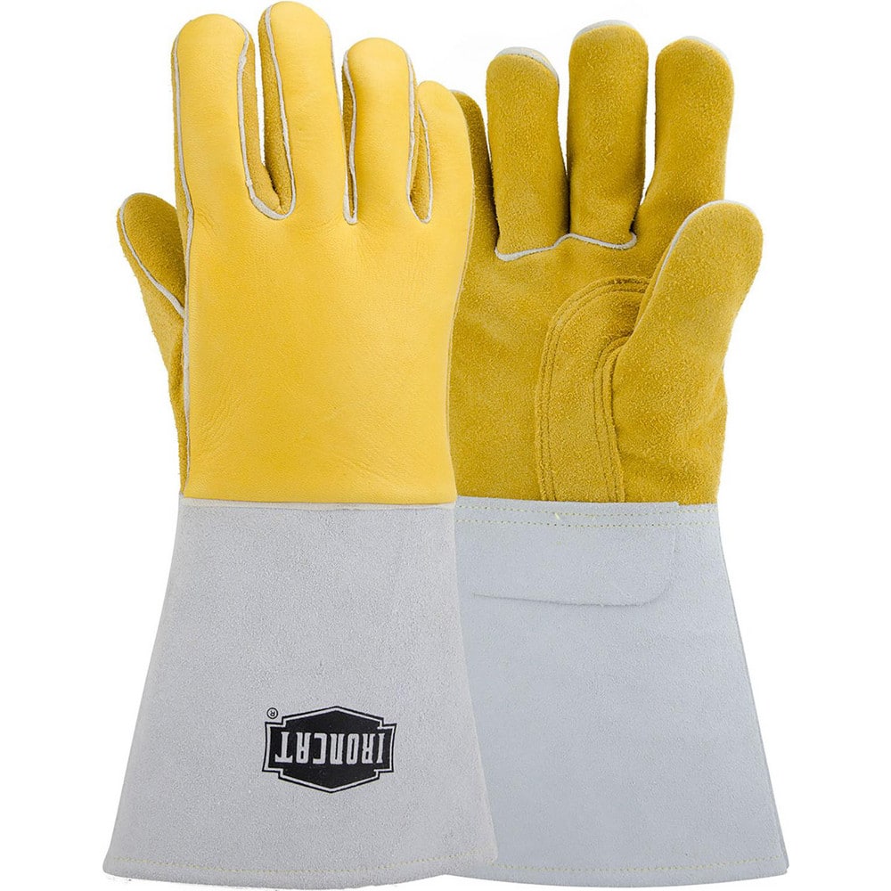 Welding Gloves: Size Large, Uncoated, Stick Welding Application