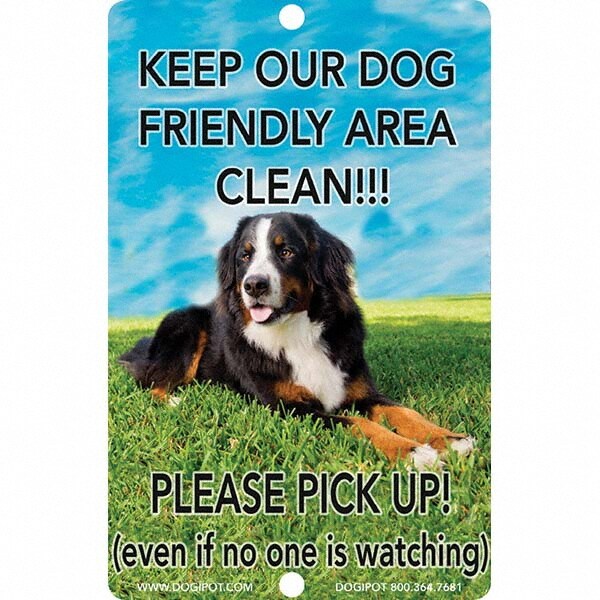 Pet Waste Station Accessories; Type: Reflective Pet Sign ; Material: Aluminum ; Width (Inch): 12 ; Length (Inch): 18 ; Sign Message: Keep Our Dog Friendly Clean; Please Pick Up (Even if No One is Watching)