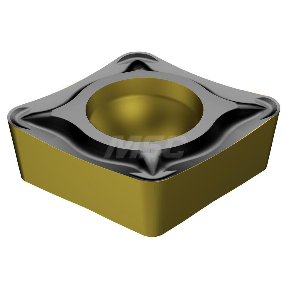 Turning Insert: CCMT21.52-UM 4425, Solid Carbide - Al2O3, TiN & TiCN Coated, Neutral, 1/4" Inscribed Circle, 0.0313" Corner Radius, 80 ° Diamond, Series CoroTurn 107
