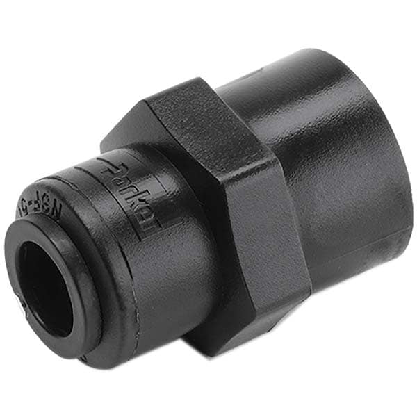 Parker FB8FC8-HBLK Push-To-Connect Tube Fitting: Connector, 1/2" Thread, 1/2" OD Image