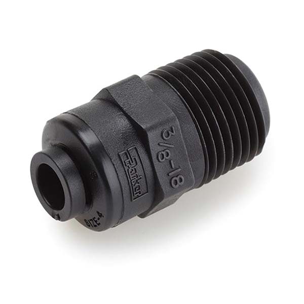 Parker FB5MC2-HBLK Push-To-Connect Tube Fitting: Connector, 1/8" Thread, 5/16" OD Image