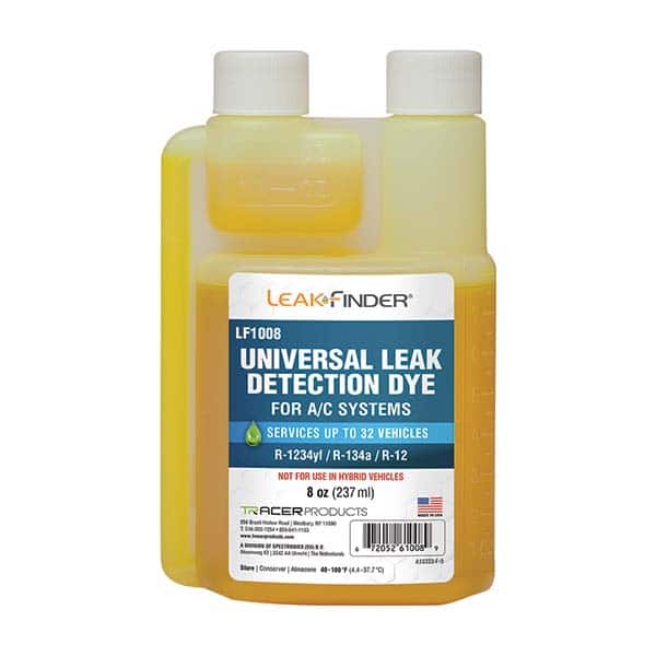 Automotive Leak Detection Dyes; Applications: Refrigeration; Refrigeration ; Container Size: 8 oz.; 8 ; Container Type: Bottle