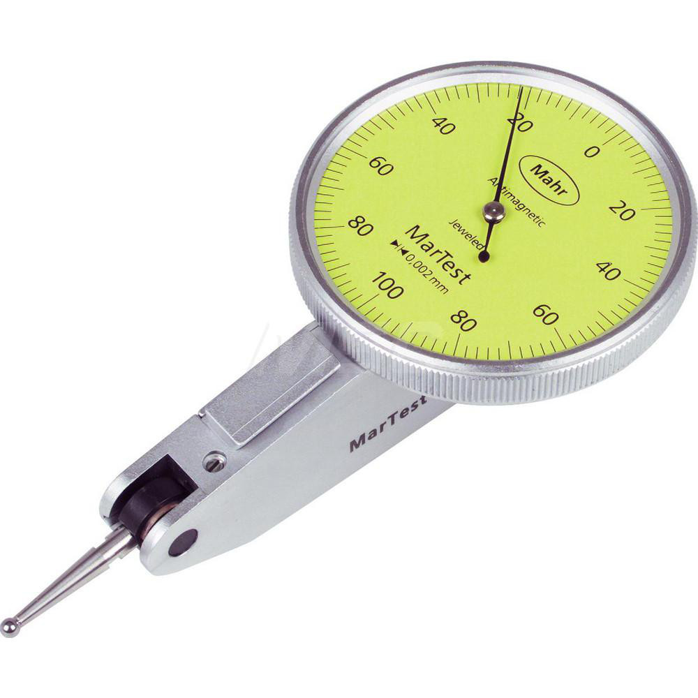 Mahr Dial Test Indicator 0.10 mm Max, 1000100 Dial Reading, 4.00 microm Accuracy MSC Direct