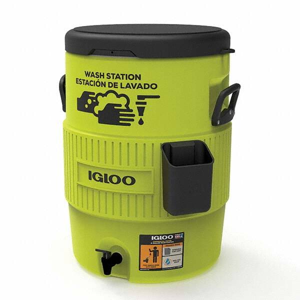 Igloo 42261 Portable Coolers; Portable Cooler Type: Hand Wash Station ; Volume Capacity: 10 gal ; Body Color: Green ; Material: Polyethylene ; Overall Width: 15.8100in ; Overall Length: 17.2500in 