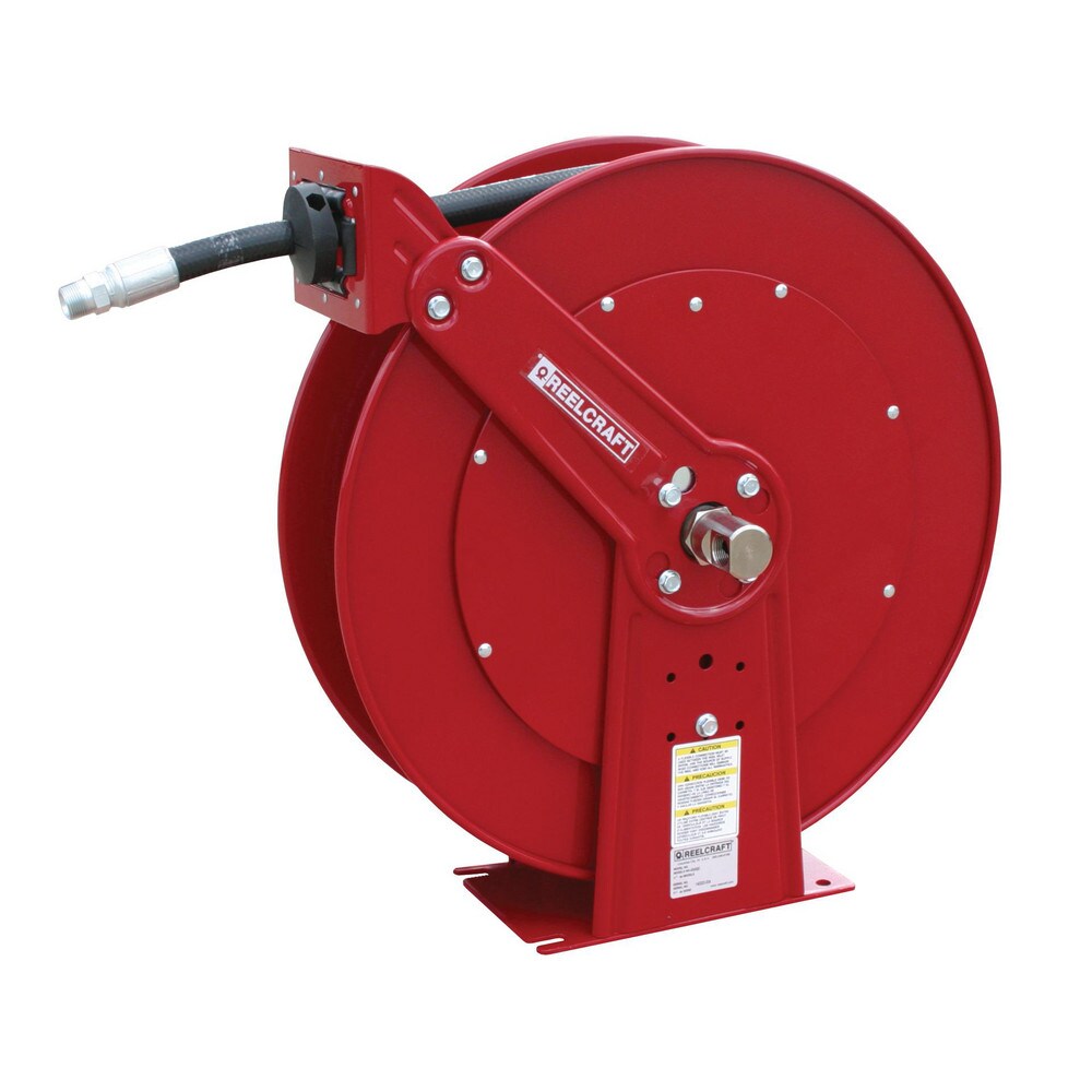 Hose Reel with Hose: 3/4" ID Hose x 50', Spring Retractable