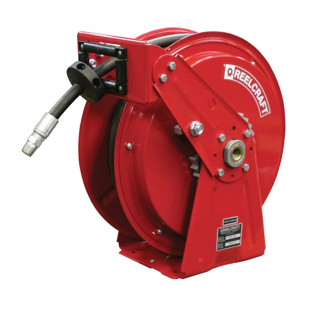 Reelcraft DP7650 OHP Hose Reel with Hose: 3/8" ID Hose x 50, Spring Retractable 