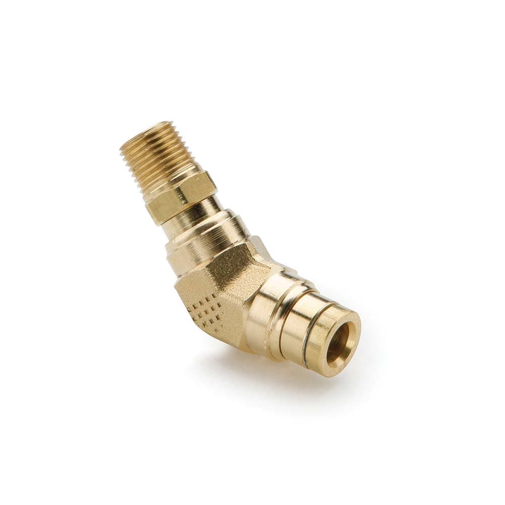 Push-To-Connect Tube to Male & Tube to Male NPTF Tube Fitting: 1/8" Thread, 3/8" OD