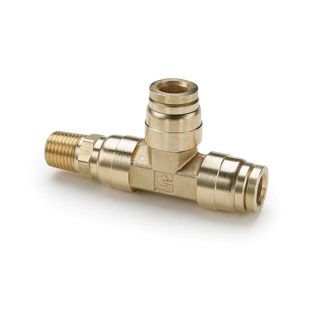 Push-To-Connect Tube to Male & Tube to Male NPTF Tube Fitting: 1/4" Thread, 3/8" OD