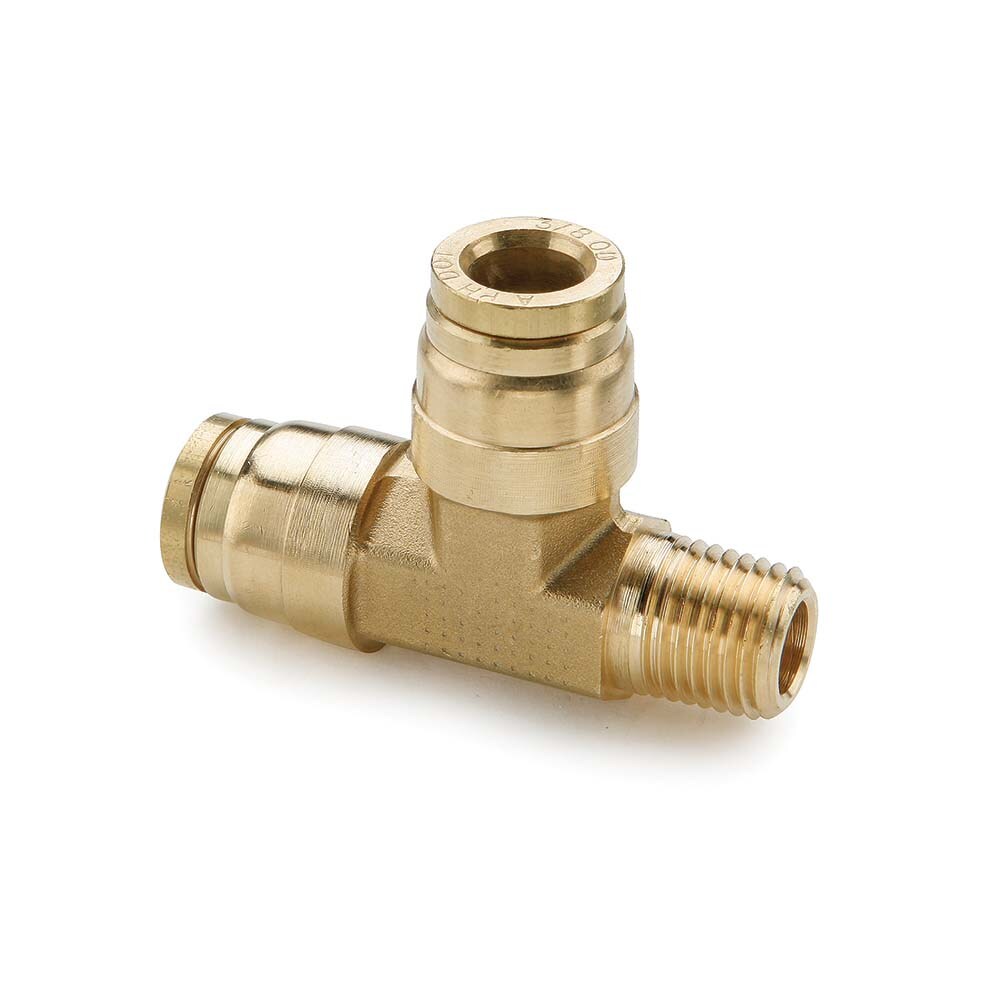 Push-To-Connect Tube to Male & Tube to Male NPTF Tube Fitting: 3/8" Thread, 3/8" OD