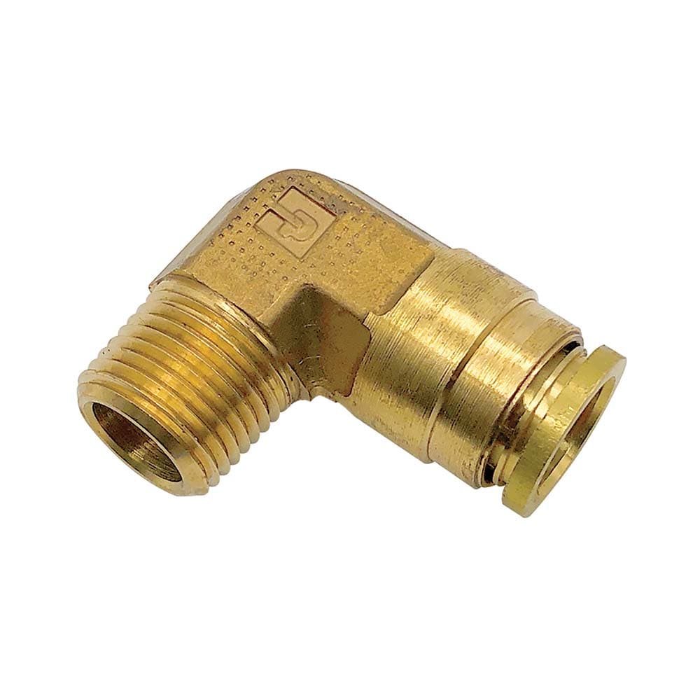 Push-To-Connect Tube to Male & Tube to Male NPTF Tube Fitting: 1/2" Thread, 3/8" OD