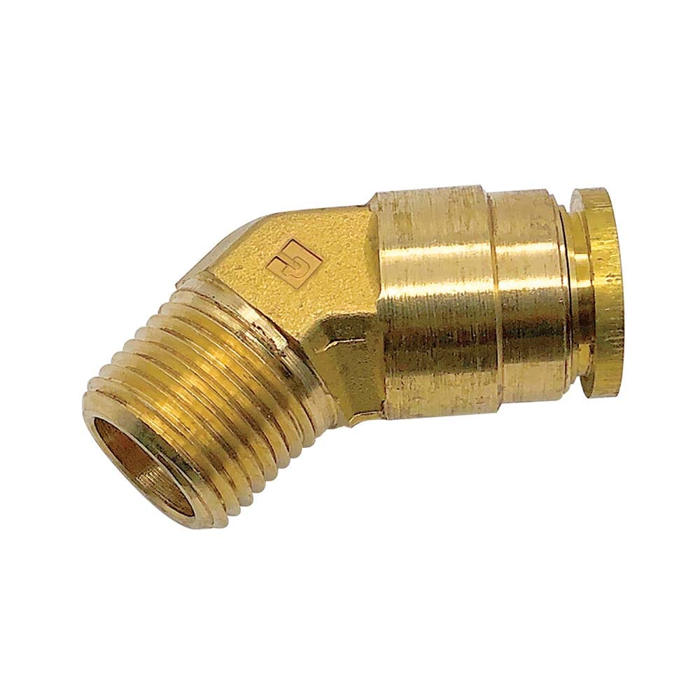 Push-To-Connect Tube to Male & Tube to Male NPTF Tube Fitting: 3/8" Thread, 3/8" OD