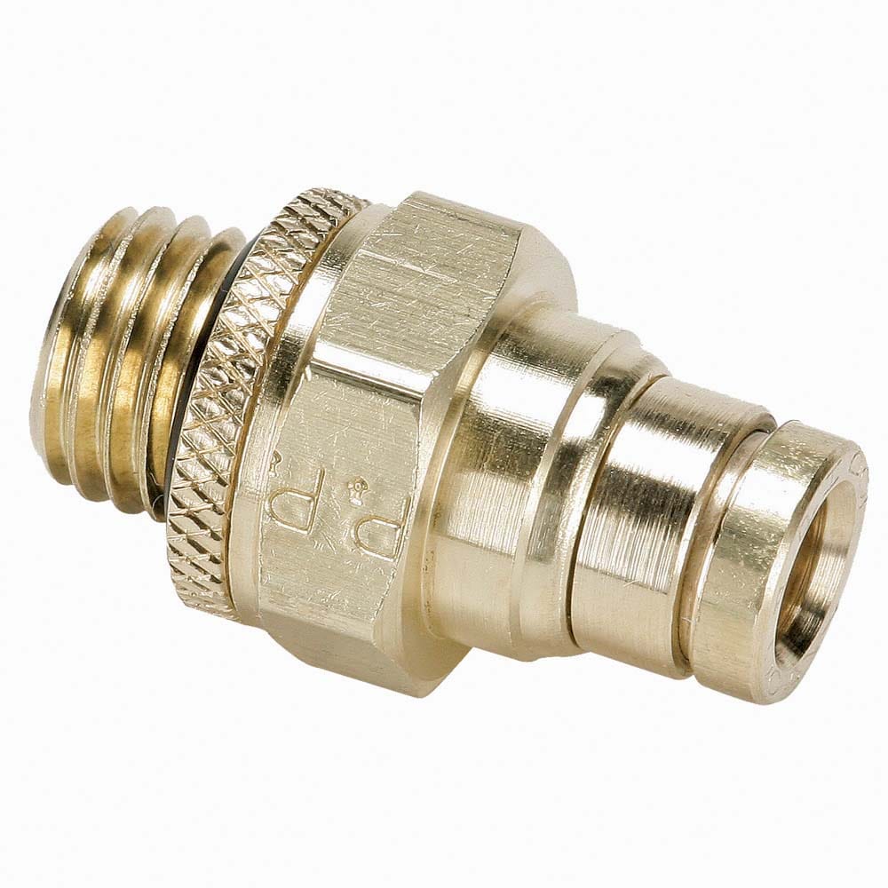 Push-To-Connect Tube to Male & Tube to Metric Thread Tube Fitting: M12 x 1.5 Thread, 3/8" OD