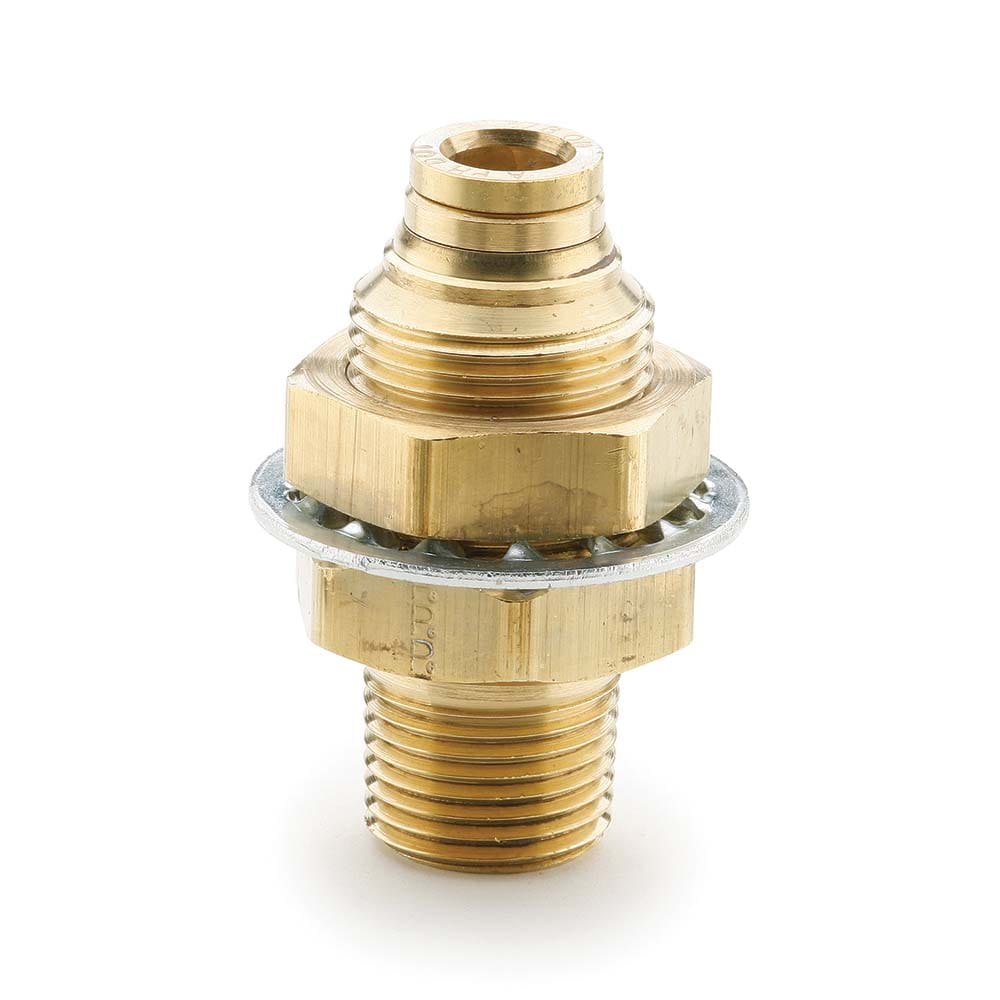 Push-To-Connect Tube to Male & Tube to Male NPTF Tube Fitting: 1/2" Thread, 3/8" OD