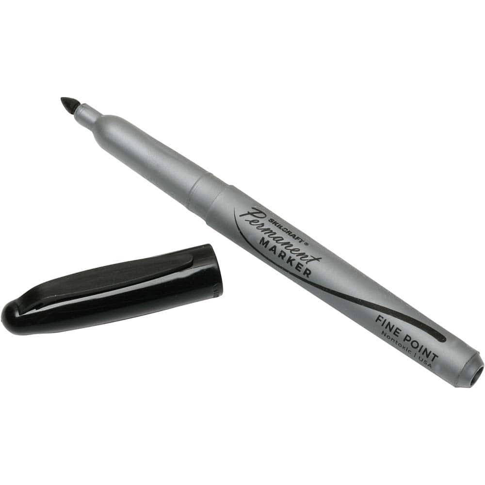 Ability One 7520000433408 Permanent Marker: Black, Water-Based 