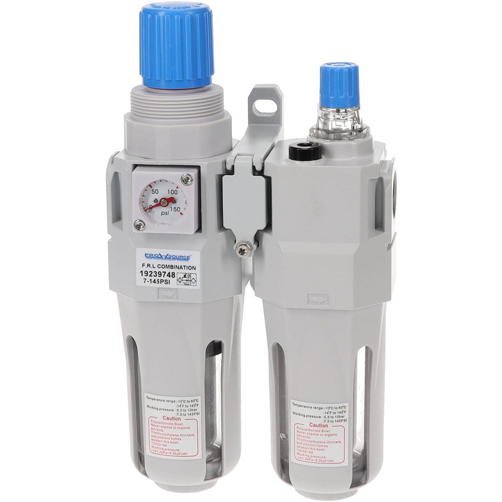 PRO-SOURCE NUFR/L-04N FRL Combination Unit: 1/2 NPT, Standard with Pressure Gauge Image