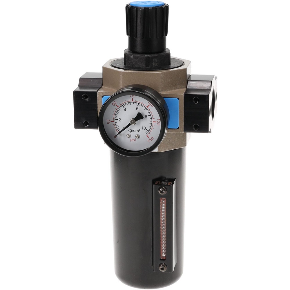 PRO-SOURCE UFR-06NAL FRL Combination Unit: 3/4 NPT, Heavy-Duty with Pressure Gauge Image