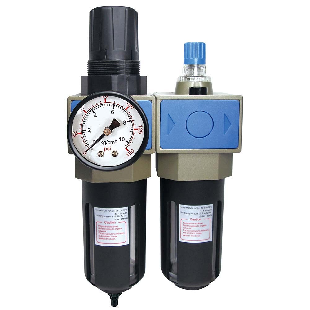 PRO-SOURCE UFR/L-03ND FRL Combination Unit: 3/8 NPT, Intermediate with Pressure Gauge Image